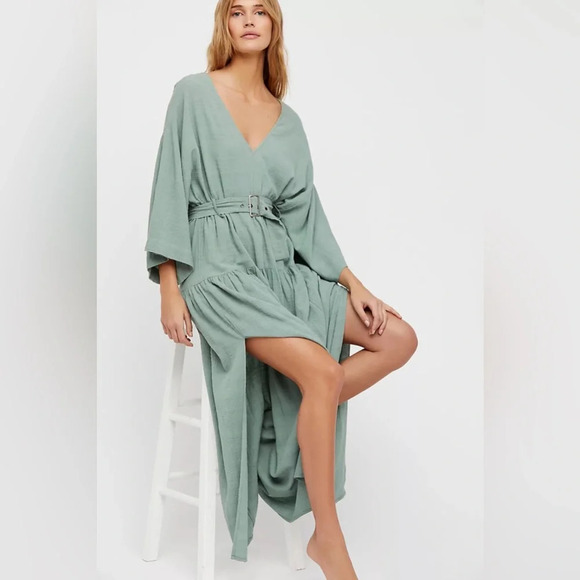 Free People Ellie Maxi Dress NWT small Boho Prairie Cottagecore - Picture 1 of 6